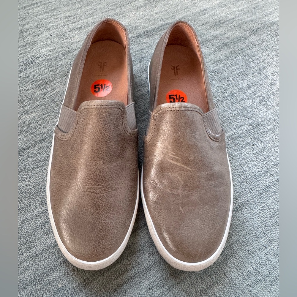 Frye Tan Slip-On Loafers